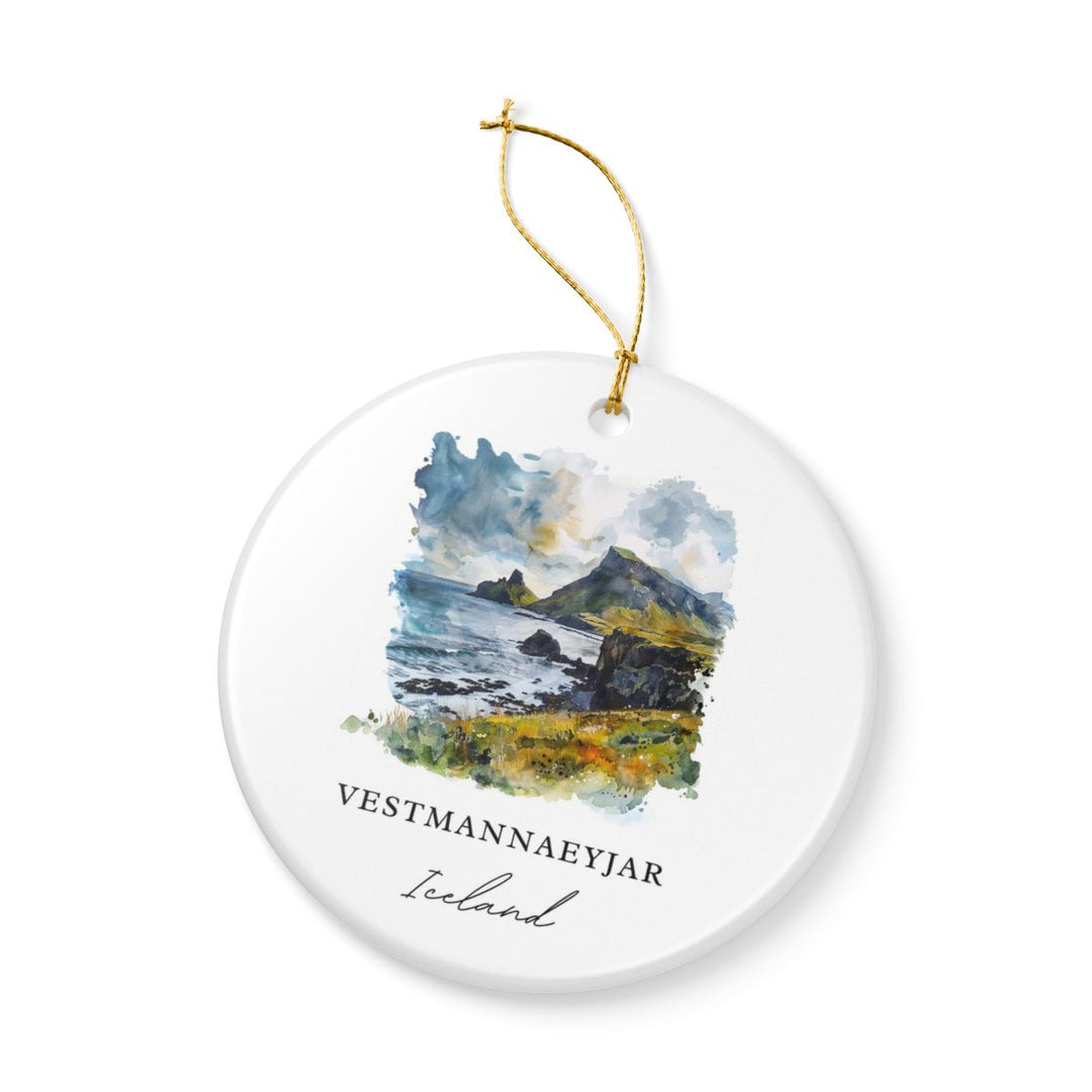 Vestmannaeyjar Ornament: Unique Vestmannaeyjar Souvenir, Vestmannaeyjar Xmas Decor, and Authentic Vestmannaeyjar Gift