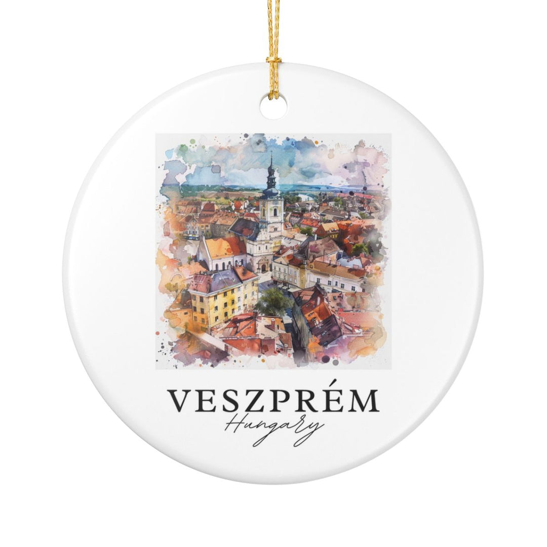 Veszprem Ornament: Unique Veszprem Souvenir, Veszprem Xmas Decor, and Authentic Veszprem Gift