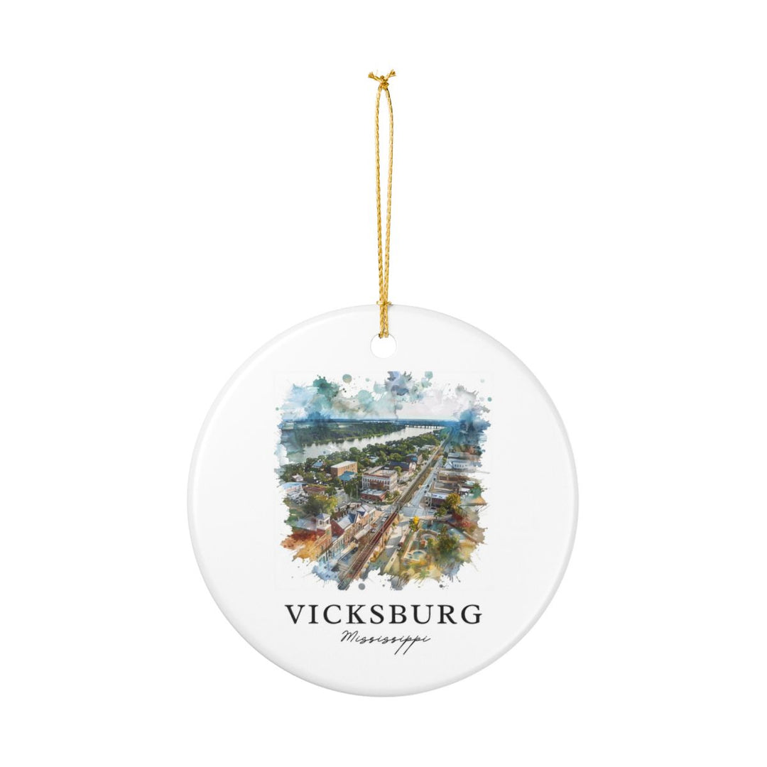 Vicksburg Mississippi Ornament: Unique Vicksburg Souvenir, Vicksburg Mississippi Xmas Decor, and Authentic Vicksburg Gift