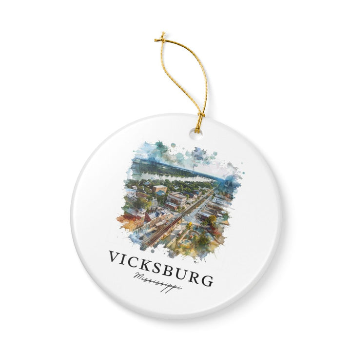 Vicksburg Mississippi Ornament: Unique Vicksburg Souvenir, Vicksburg Mississippi Xmas Decor, and Authentic Vicksburg Gift