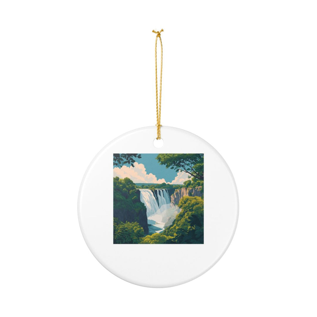 Victoria Falls Zimbabwe Ornament: Unique Victoria Falls Souvenir, Victoria Falls Zimbabwe Xmas Decor, and Authentic Victoria Falls Gift