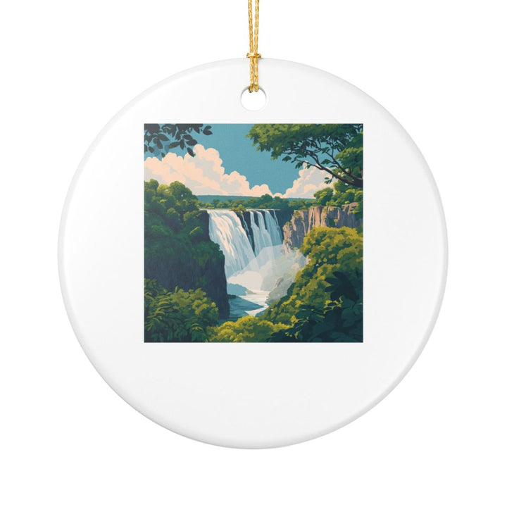Victoria Falls Zimbabwe Ornament: Unique Victoria Falls Souvenir, Victoria Falls Zimbabwe Xmas Decor, and Authentic Victoria Falls Gift