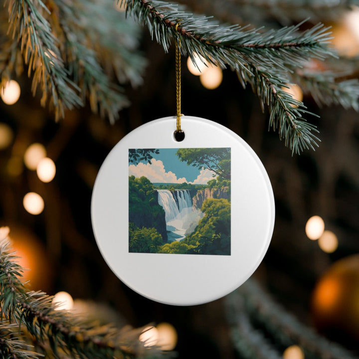 Victoria Falls Zimbabwe Ornament: Unique Victoria Falls Souvenir, Victoria Falls Zimbabwe Xmas Decor, and Authentic Victoria Falls Gift