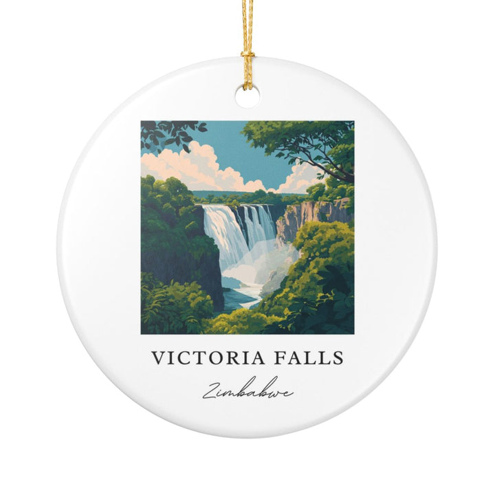 Victoria Falls Zimbabwe Ornament | Christmas Travel Souvenir Gift