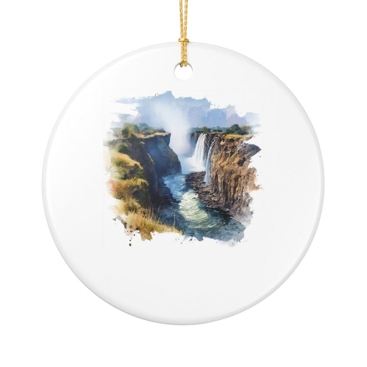 Victoria Falls Zimbabwe Ornament: Unique Victoria Falls Souvenir, Victoria Falls Zimbabwe Xmas Decor, and Authentic Victoria Falls Gift