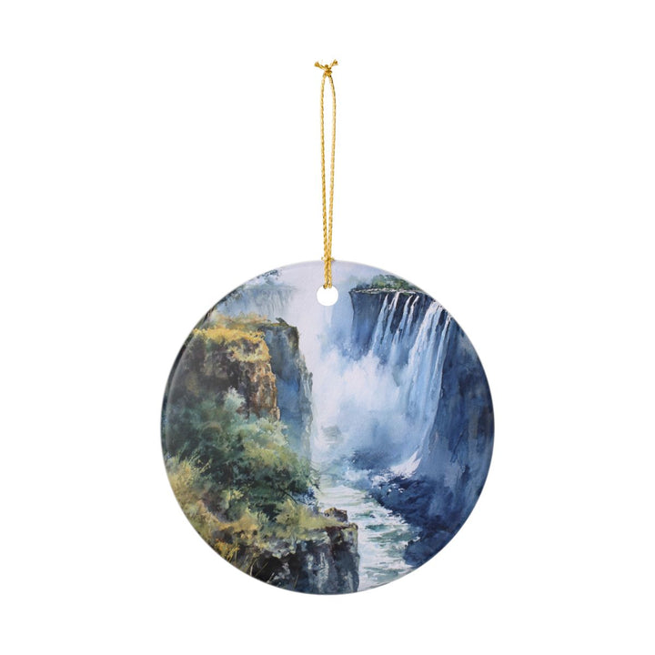 Victoria Falls Zambia Ornament: Unique Victoria Falls Souvenir, Victoria Falls Zambia Xmas Decor, and Authentic Victoria Falls Gift