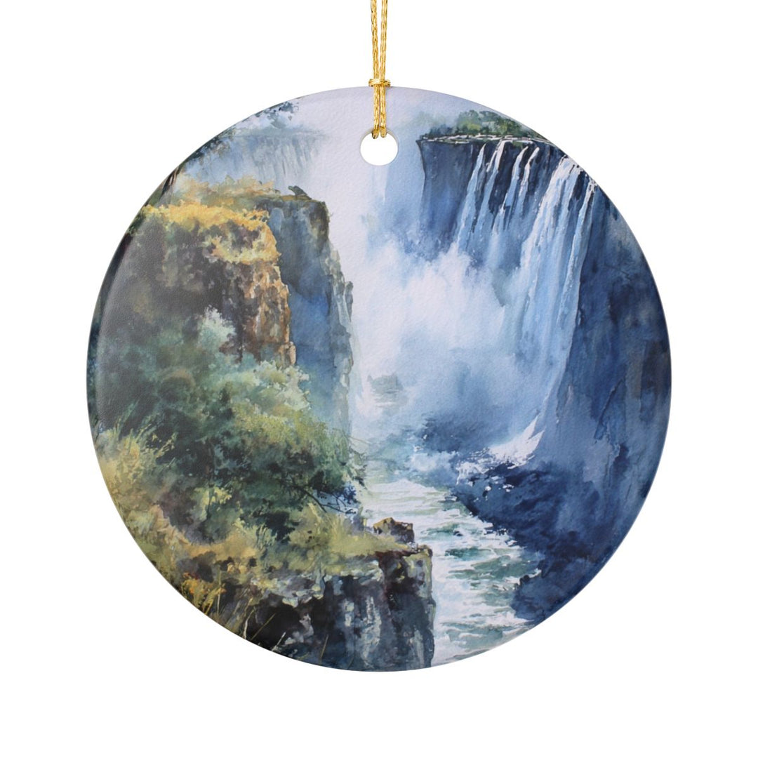 Victoria Falls Zambia Ornament: Unique Victoria Falls Souvenir, Victoria Falls Zambia Xmas Decor, and Authentic Victoria Falls Gift