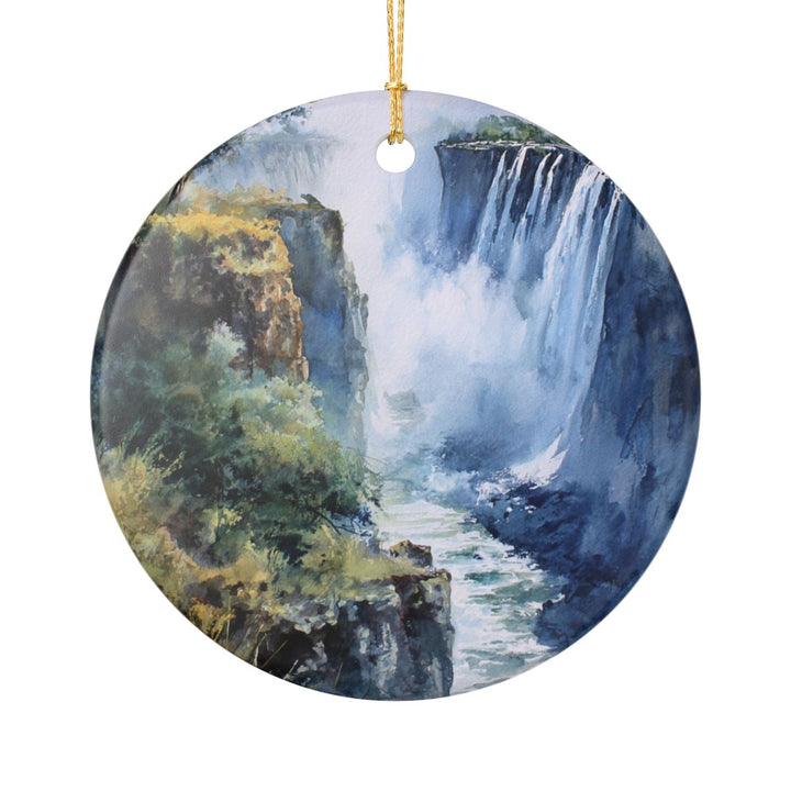 Victoria Falls Zambia Ornament: Unique Victoria Falls Souvenir, Victoria Falls Zambia Xmas Decor, and Authentic Victoria Falls Gift