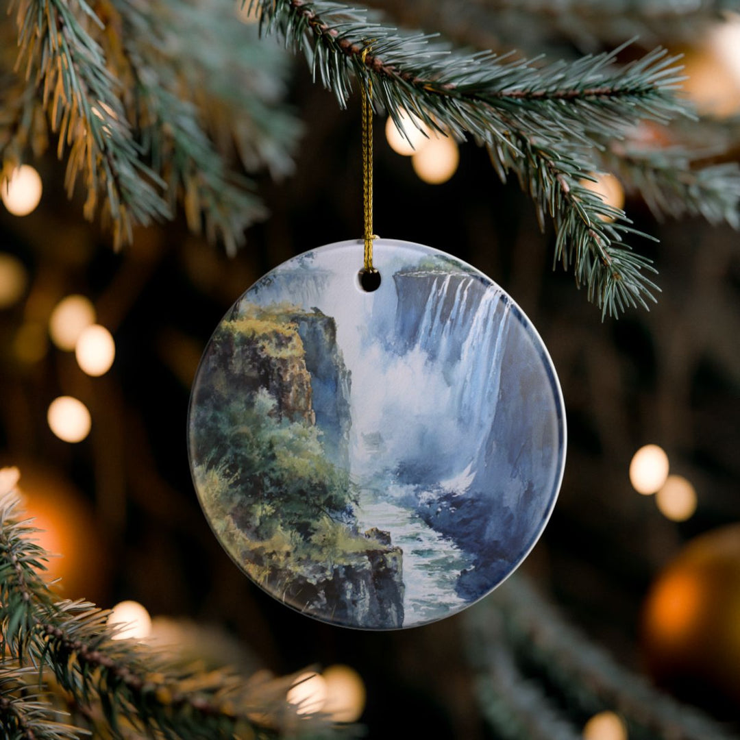 Victoria Falls Zambia Ornament: Unique Victoria Falls Souvenir, Victoria Falls Zambia Xmas Decor, and Authentic Victoria Falls Gift