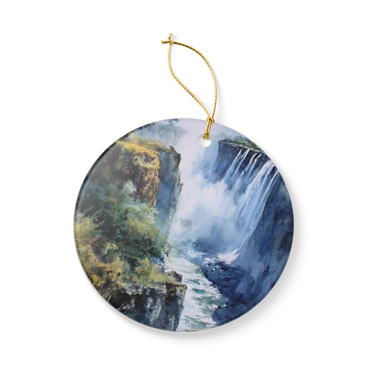 Victoria Falls Zambia Ornament: Unique Victoria Falls Souvenir, Victoria Falls Zambia Xmas Decor, and Authentic Victoria Falls Gift