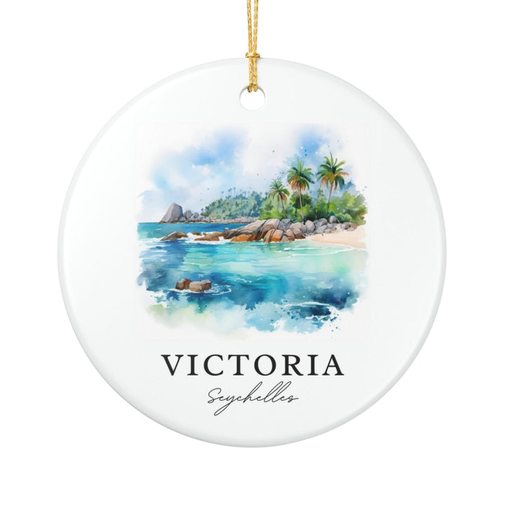 Victoria Seychelles Ornament: Unique Victoria Seychelles Souvenir, Victoria Seychelles Xmas Decor, and Authentic Victoria Seychelles Gift