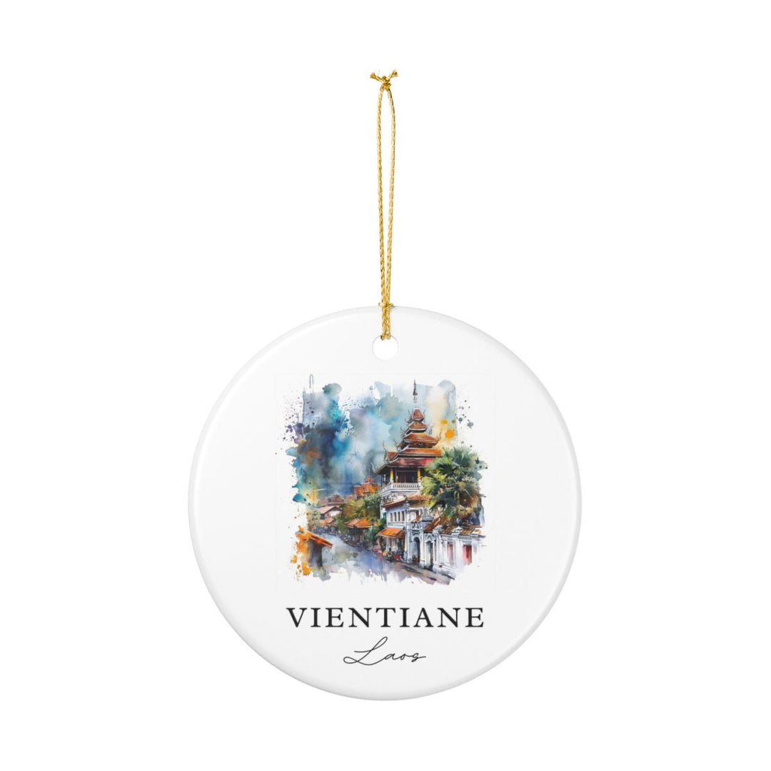 Vientiane Laos Ornament: Unique Vientiane Laos Souvenir, Vientiane Laos Xmas Decor, and Authentic Vientiane Laos Gift