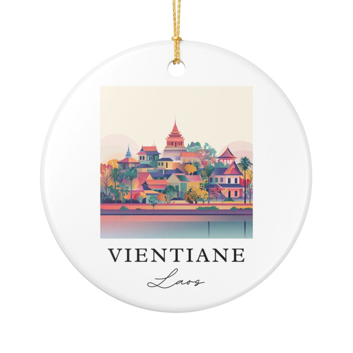 Vientiane Laos Ornament: Unique Vientiane Laos Souvenir, Vientiane Laos Xmas Decor, and Authentic Vientiane Laos Gift