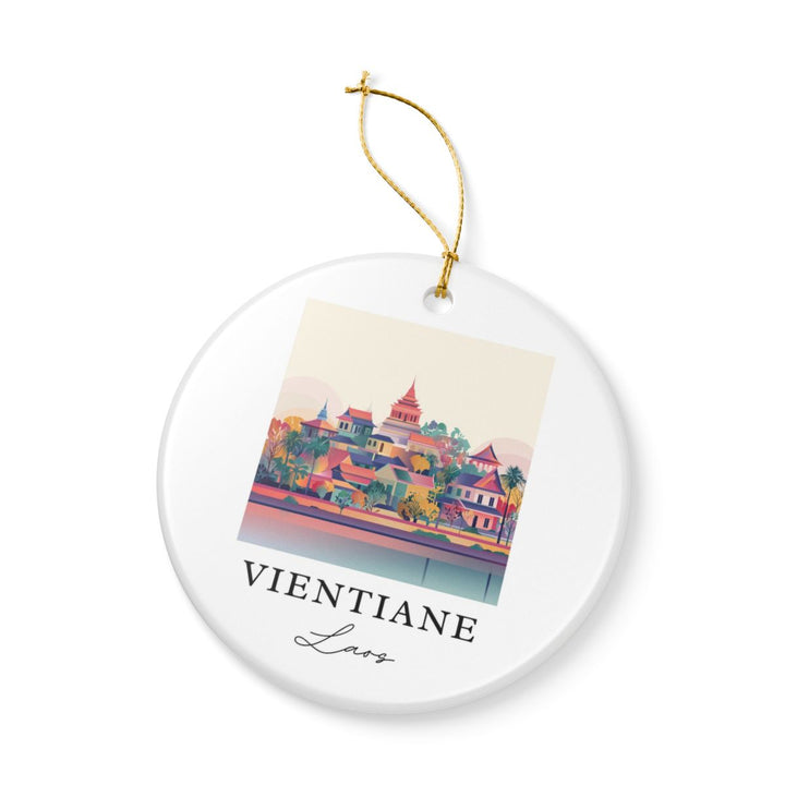 Vientiane Laos Ornament: Unique Vientiane Laos Souvenir, Vientiane Laos Xmas Decor, and Authentic Vientiane Laos Gift