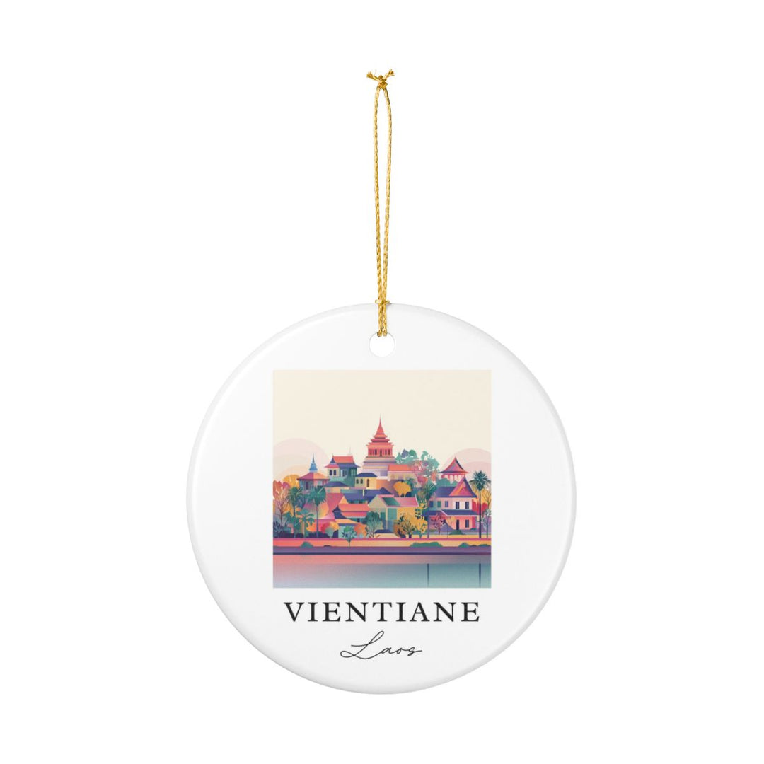Vientiane Laos Ornament: Unique Vientiane Laos Souvenir, Vientiane Laos Xmas Decor, and Authentic Vientiane Laos Gift