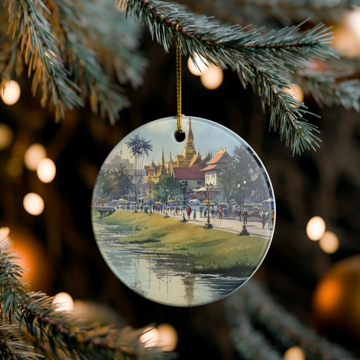 Vientiane Laos Ornament: Unique Vientiane Laos Souvenir, Vientiane Laos Xmas Decor, and Authentic Vientiane Laos Gift
