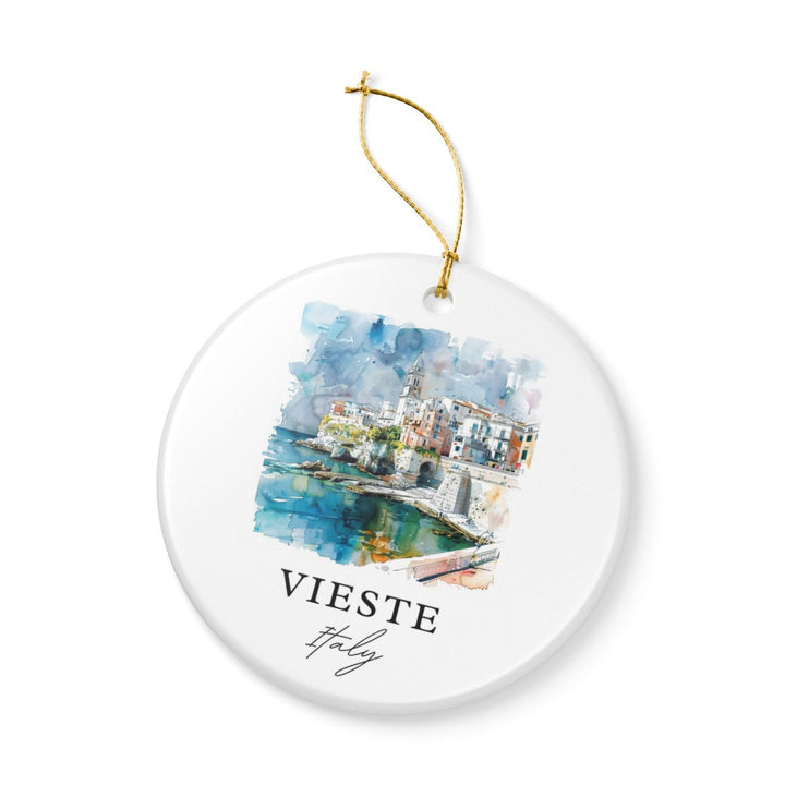 Vieste Italy Ornament: Unique Vieste Souvenir, Vieste Italy Xmas Decor, and Authentic Vieste Gift