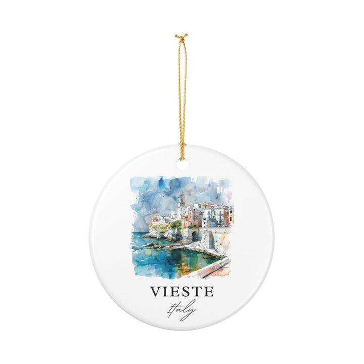 Vieste Italy Ornament: Unique Vieste Souvenir, Vieste Italy Xmas Decor, and Authentic Vieste Gift