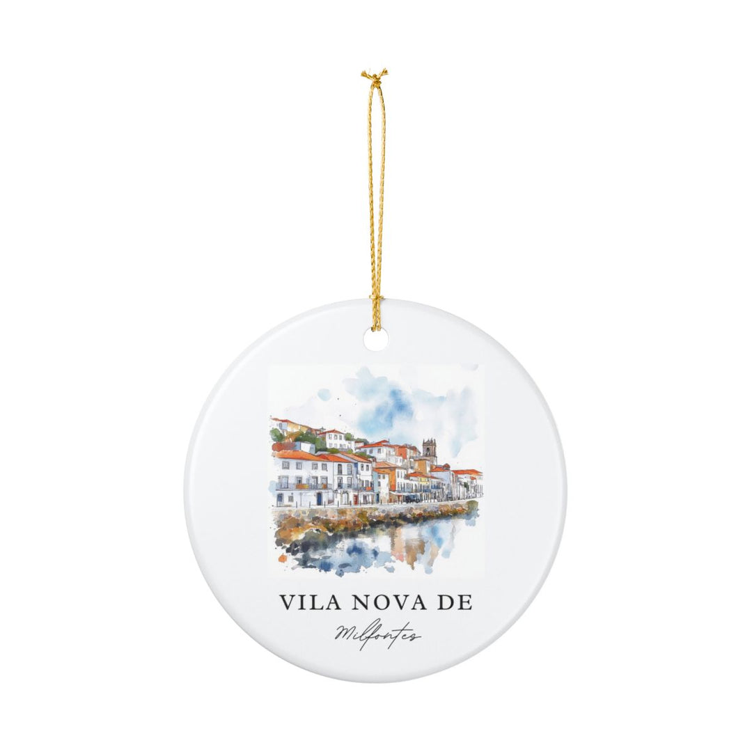 Vila Nova DE Milfontes Ornament: Unique Vila Nova DE Milfontes Souvenir, Vila Nova DE Milfontes Xmas Decor, and Authentic Vila Nova DE Milfontes Gift