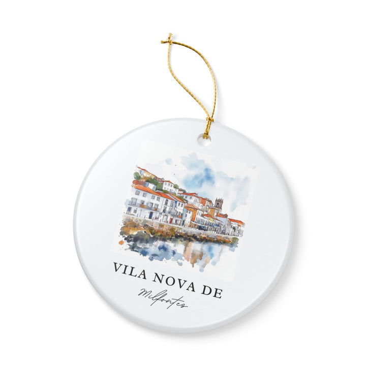 Vila Nova DE Milfontes Ornament: Unique Vila Nova DE Milfontes Souvenir, Vila Nova DE Milfontes Xmas Decor, and Authentic Vila Nova DE Milfontes Gift