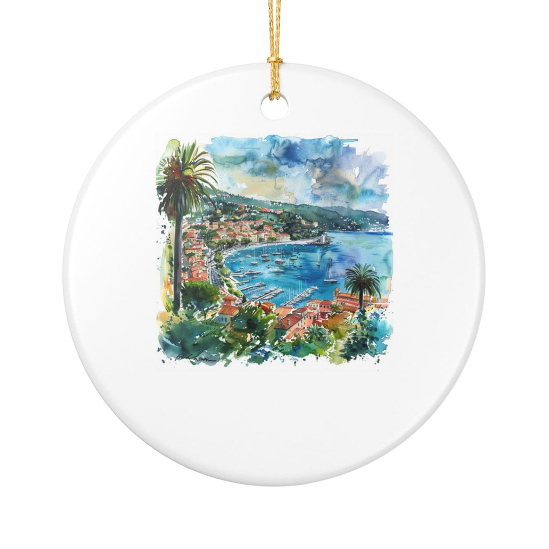 Villefranche-sur-mer France Ornament: Unique Villefranche-sur-mer Souvenir, Villefranche-sur-mer France Xmas Decor, and Authentic Villefranche-sur-mer Gift