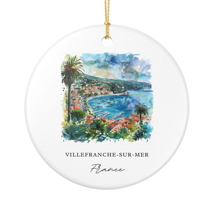 Villefranche-sur-mer France Ornament | Christmas Travel Souvenir Gift