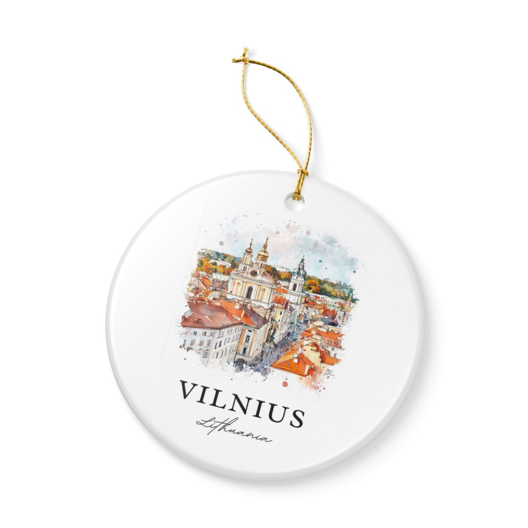 Vilnius Ornament: Unique Vilnius Souvenir, Vilnius Xmas Decor, and Authentic Vilnius Gift