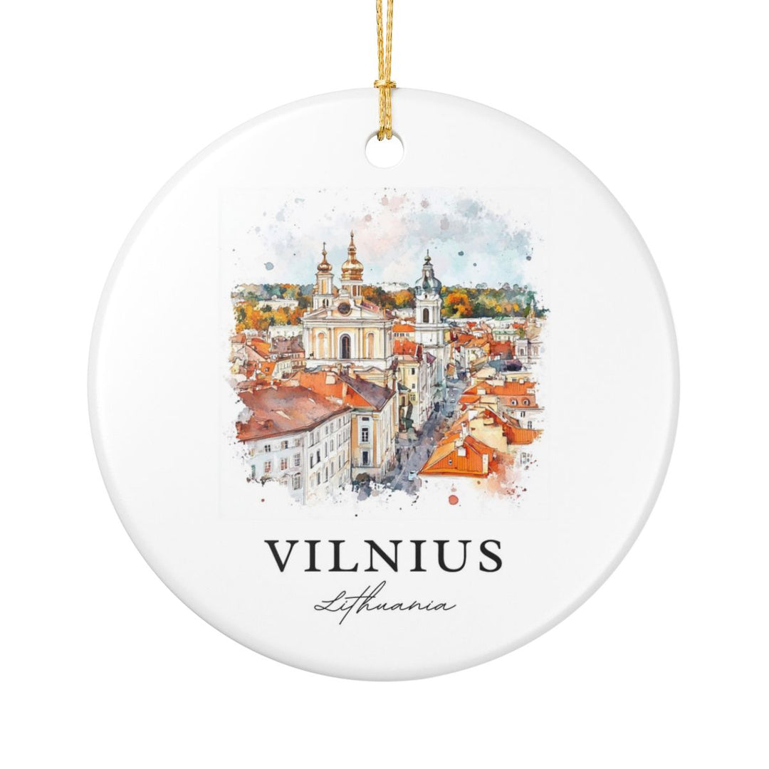 Vilnius Ornament: Unique Vilnius Souvenir, Vilnius Xmas Decor, and Authentic Vilnius Gift