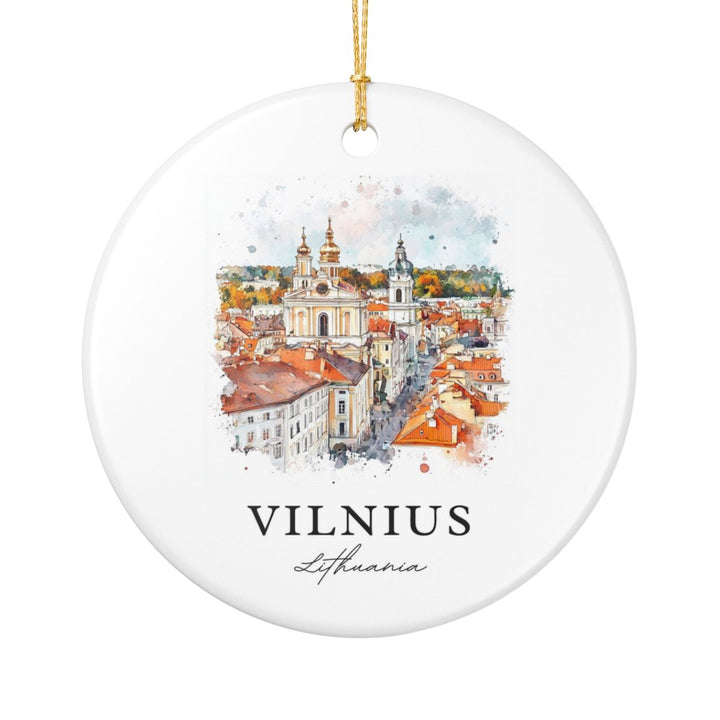 Vilnius Ornament: Unique Vilnius Souvenir, Vilnius Xmas Decor, and Authentic Vilnius Gift