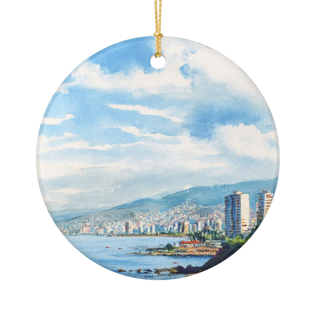 Vina del Mar Ornament: Unique Vina del Mar Souvenir, Vina del Mar Xmas Decor, and Authentic Vina del Mar Gift