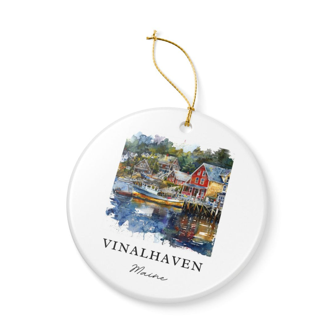 Vinalhaven ME Ornament: Unique Vinalhaven Souvenir, Vinalhaven Maine Xmas Decor, and Authentic Vinalhaven Gift