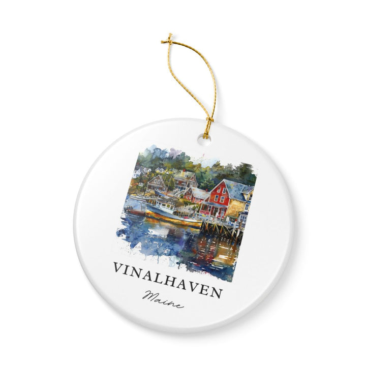 Vinalhaven ME Ornament: Unique Vinalhaven Souvenir, Vinalhaven Maine Xmas Decor, and Authentic Vinalhaven Gift