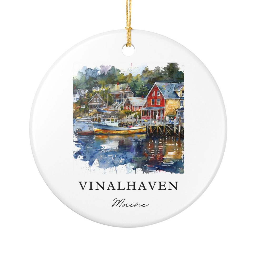 Vinalhaven ME Ornament: Unique Vinalhaven Souvenir, Vinalhaven Maine Xmas Decor, and Authentic Vinalhaven Gift