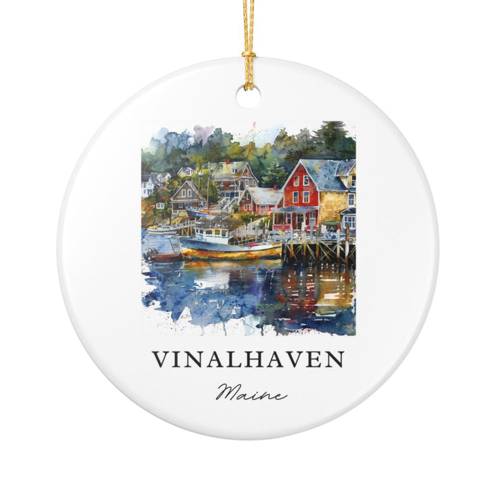Vinalhaven ME Ornament: Unique Vinalhaven Souvenir, Vinalhaven Maine Xmas Decor, and Authentic Vinalhaven Gift
