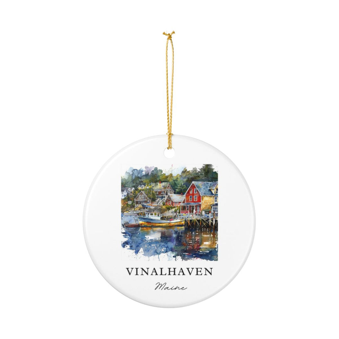 Vinalhaven ME Ornament: Unique Vinalhaven Souvenir, Vinalhaven Maine Xmas Decor, and Authentic Vinalhaven Gift