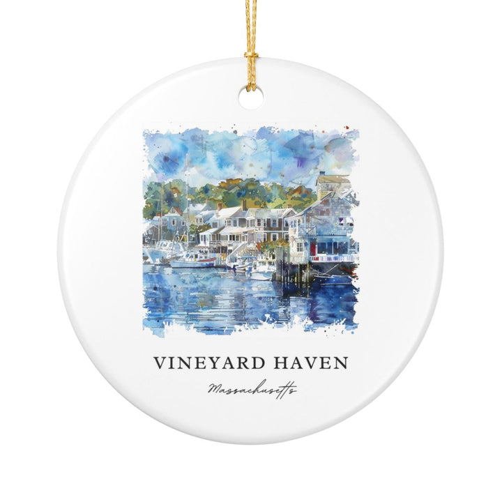 Vineyard Haven Ornament: Unique Vineyard Haven Souvenir, Vineyard Haven Xmas Decor, and Authentic Vineyard Haven Gift