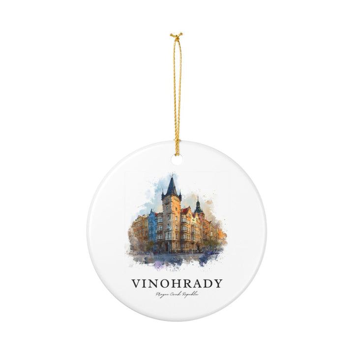 Vinohrady Prague Czech Republic Ornament: Unique Vinohrady Prague Souvenir, Vinohrady Prague Xmas Decor, and Authentic Vinohrady Prague Gift