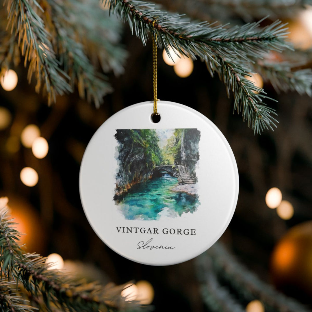 Vintgar Gorge Slovenia Ornament: Unique Vintgar Gorge Souvenir, Vintgar Gorge Slovenia Xmas Decor, and Authentic Vintgar Gorge Gift