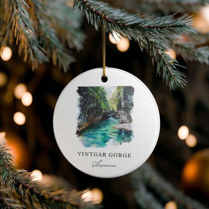 Vintgar Gorge Slovenia Ornament: Unique Vintgar Gorge Souvenir, Vintgar Gorge Slovenia Xmas Decor, and Authentic Vintgar Gorge Gift