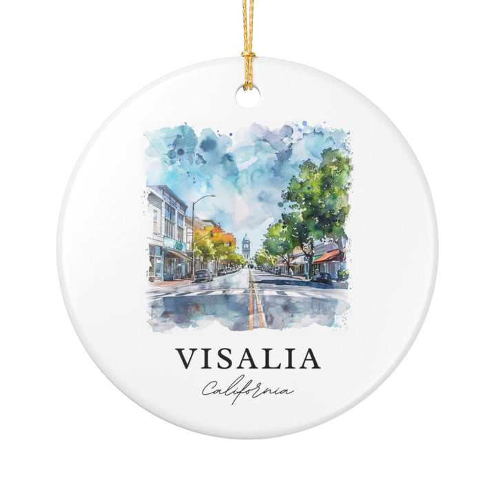 Visalia California Ornament: Unique Visalia Souvenir, Visalia California Xmas Decor, and Authentic Visalia Gift