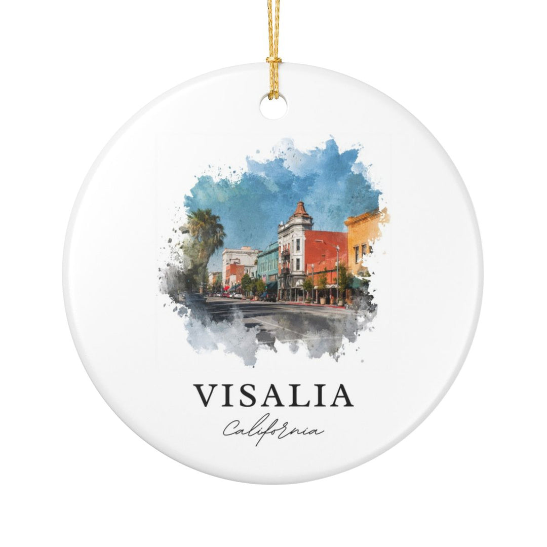 Visalia California Ornament: Unique Visalia Souvenir, Visalia California Xmas Decor, and Authentic Visalia Gift