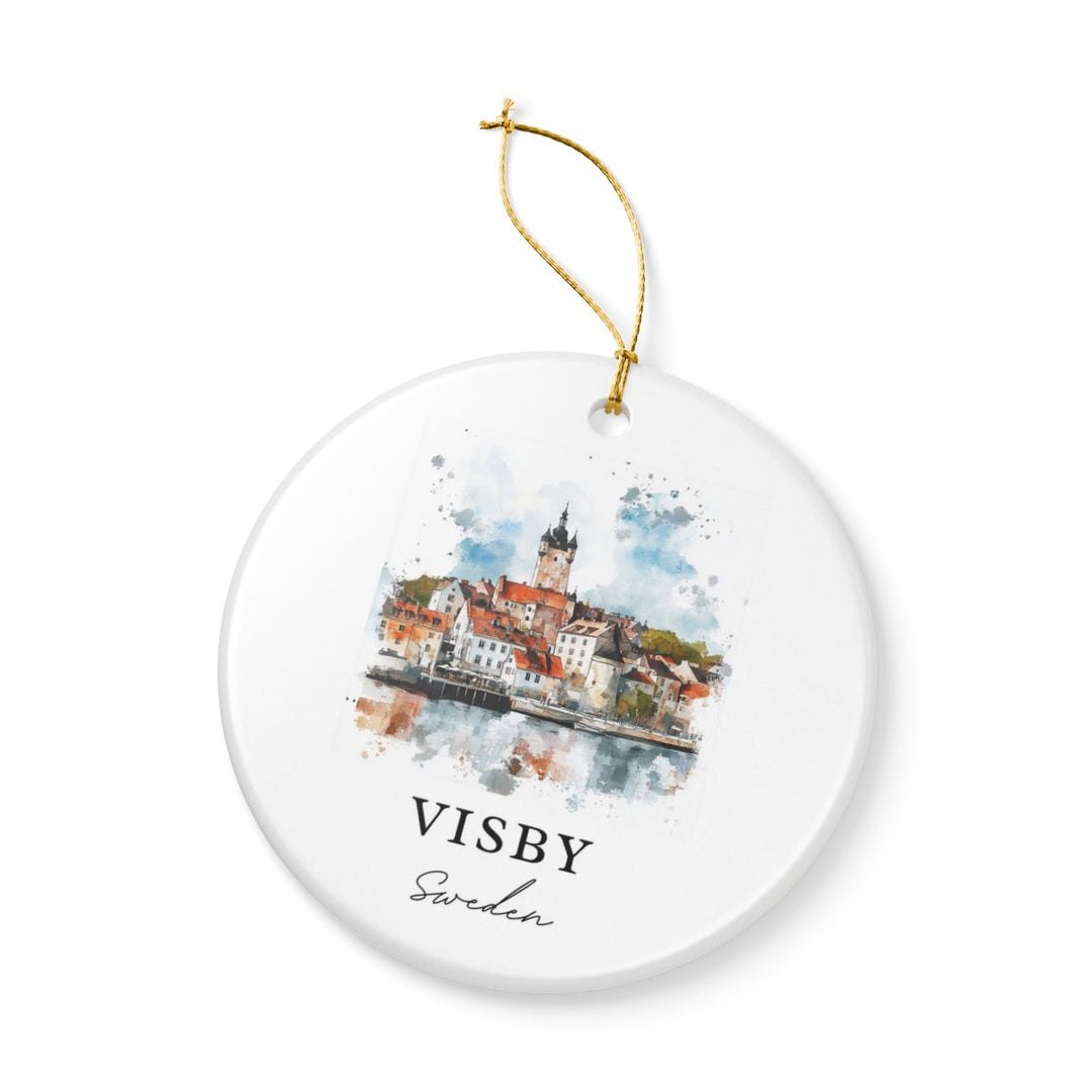 Visby Sweden Ornament: Unique Visby Souvenir, Visby Sweden Xmas Decor, and Authentic Visby Gift