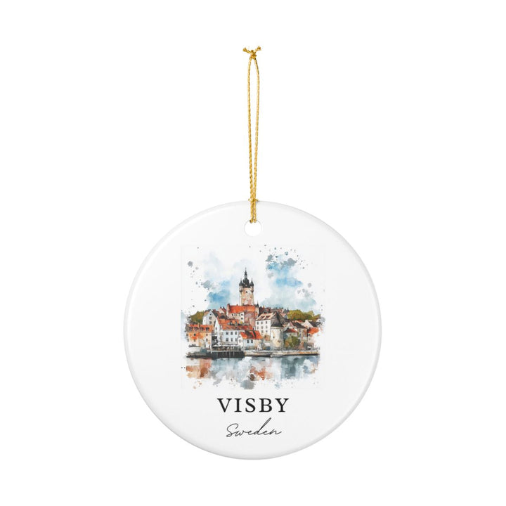 Visby Sweden Ornament: Unique Visby Souvenir, Visby Sweden Xmas Decor, and Authentic Visby Gift
