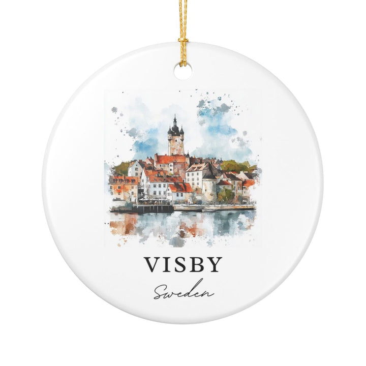 Visby Sweden Ornament: Unique Visby Souvenir, Visby Sweden Xmas Decor, and Authentic Visby Gift