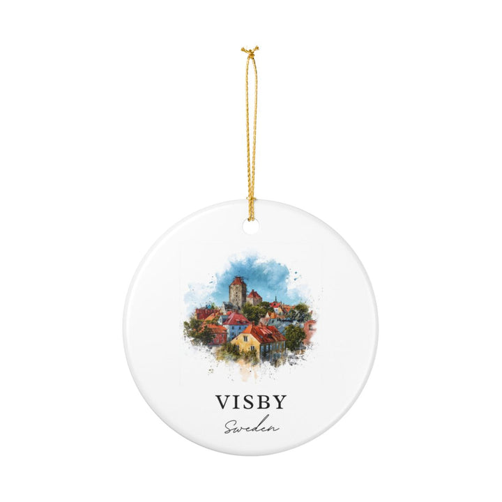 Visby Sweden Ornament: Unique Visby Souvenir, Visby Sweden Xmas Decor, and Authentic Visby Gift