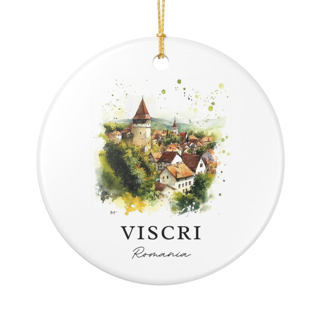 Viscri Romania Ornament: Unique Viscri Souvenir, Viscri Romania Xmas Decor, and Authentic Viscri Gift