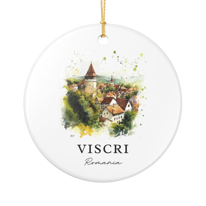 Viscri Romania Ornament: Unique Viscri Souvenir, Viscri Romania Xmas Decor, and Authentic Viscri Gift