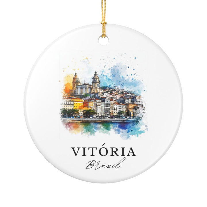 Vitória Brazil Ornament: Unique Vitória Souvenir, Vitória Brazil Xmas Decor, and Authentic Vitória Gift