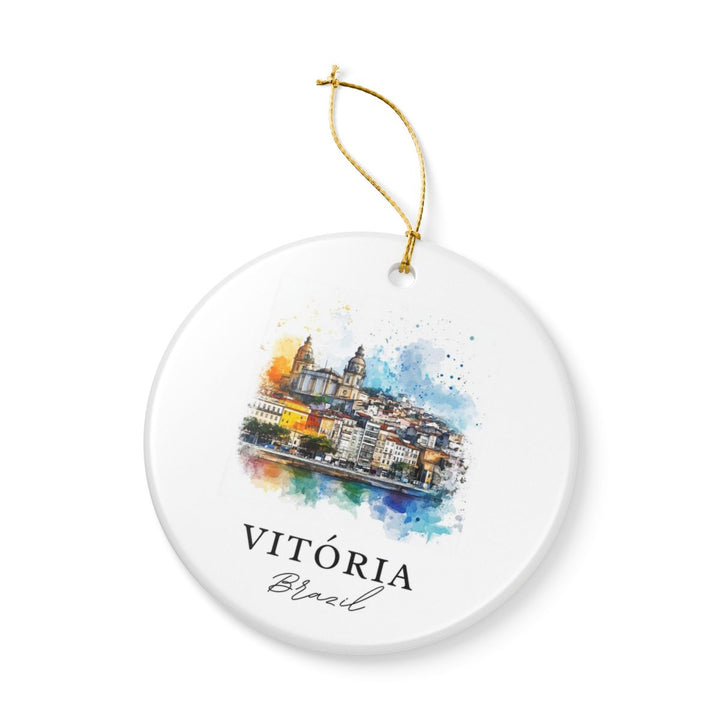 Vitória Brazil Ornament: Unique Vitória Souvenir, Vitória Brazil Xmas Decor, and Authentic Vitória Gift
