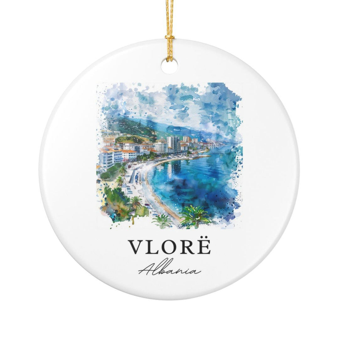 Vlore Albania Ornament: Unique Vlore Albania Souvenir, Vlore Albania Xmas Decor, and Authentic Vlore Albania Gift